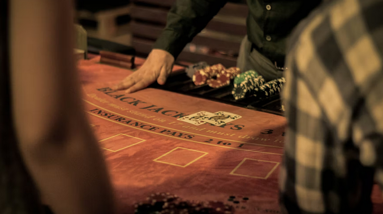 blackjack table